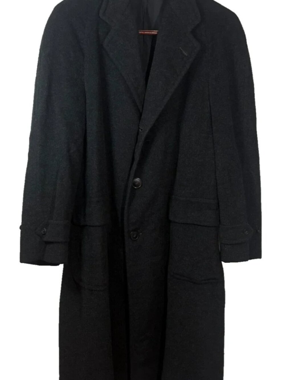 h Coats Report Vintage Bond Clothes Wool Trench Coat — Men’s XL, Black/Grey, 196